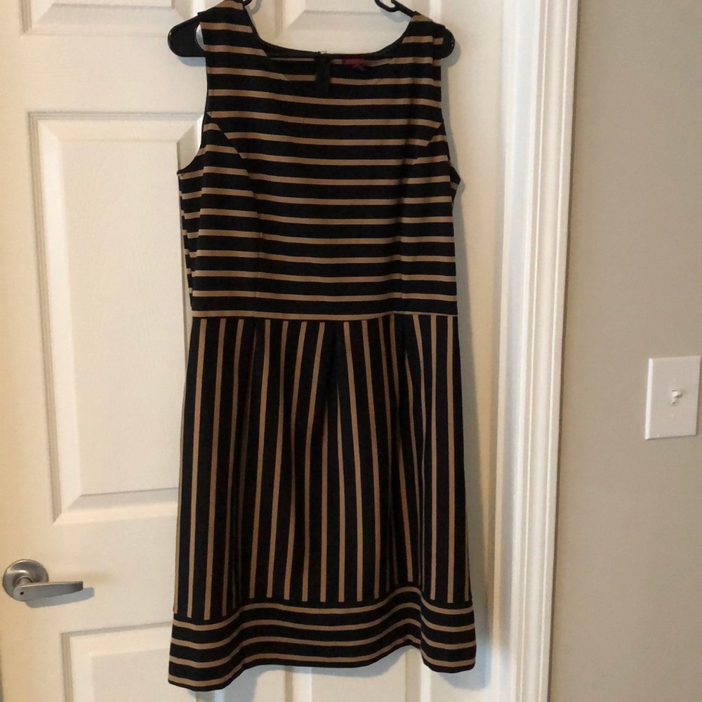 Brown and black causal dress